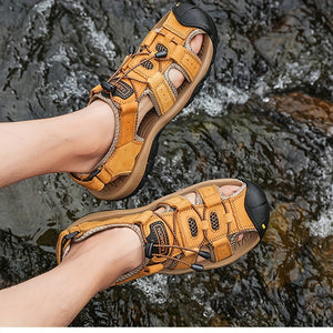 Overlane Summer 2025 Breathable faux Sandals - Non-Slip for Hiking & Beach Sports, Casual Outdoor Footwear with Adjustable Laces