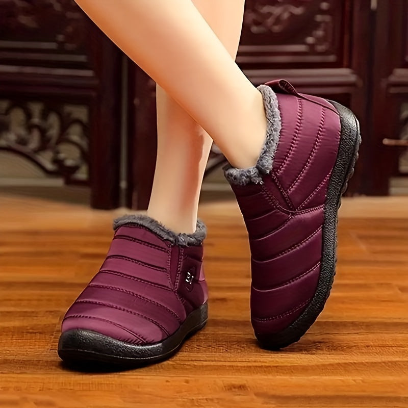 Overlane Women&#39;s Non-slip Thickened Medium Tube Snow Shoes, Comfortable Warm Hiking Shoes