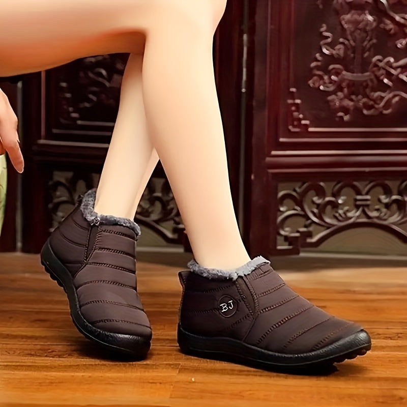 Overlane Women&#39;s Non-slip Thickened Medium Tube Snow Shoes, Comfortable Warm Hiking Shoes