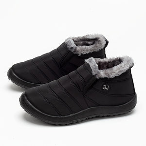 Overlane Women's Non-slip Thickened Medium Tube Snow Shoes, Comfortable Warm Hiking Shoes Black / US 5.5