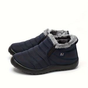 Overlane Women's Non-slip Thickened Medium Tube Snow Shoes, Comfortable Warm Hiking Shoes Blue / US 11.5